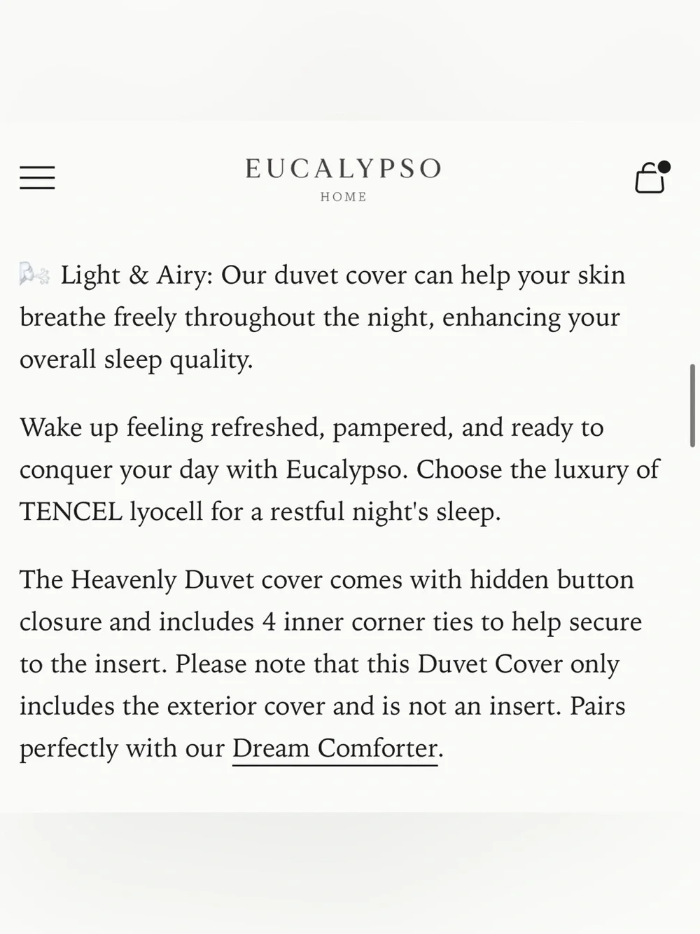 EUCALYPSO duvet & euro shams